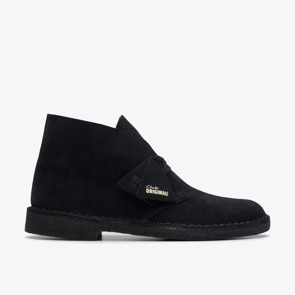 NEW CLARKS men's desert boot in black - Picture 1 of 3